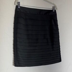 White House Black Market Satin Black Pencil Skirt